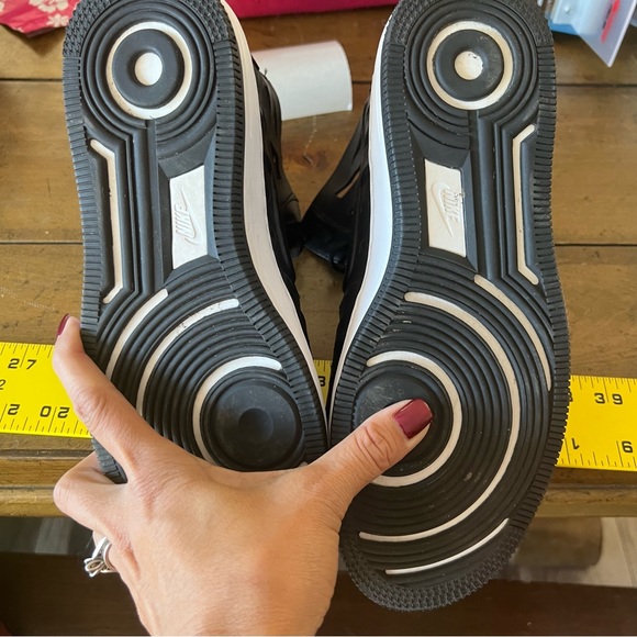 Nike Air Force 1 Ultra Force Mid Joli black Leather Cut Out Sneakers|size 9 - Picture 8 of 11